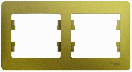 Рамка горизонтальная Systeme Electric Glossa 2-м. фисташковый картинка